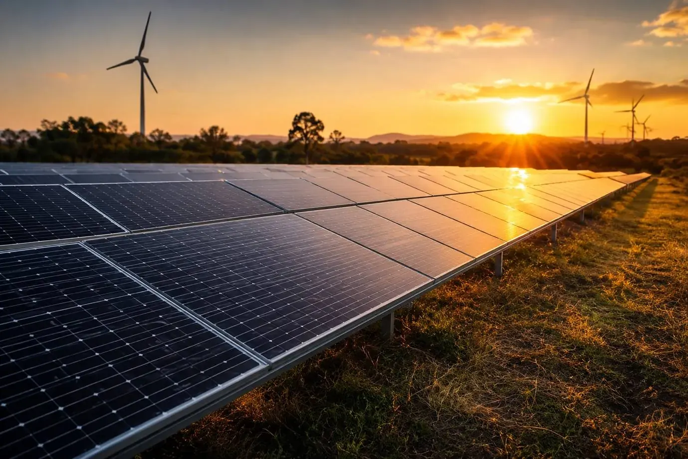 Green sustainability β lush vegetation and clean energy